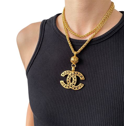 chanel cuban link necklace|chanel necklace sale.